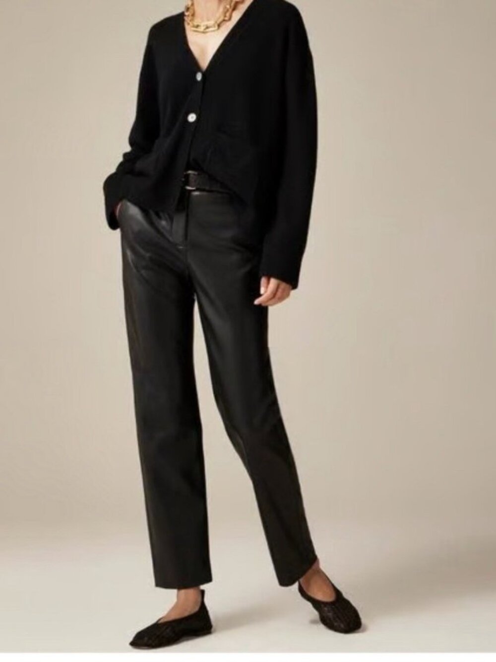 J.Crew Kate Faux Leather Straight Leg Pant - Sz 18